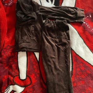 Velour track suit